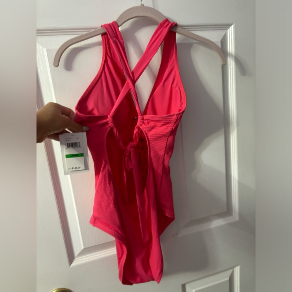 Beautiful coral colored Becca bathing suit - brand new with tags